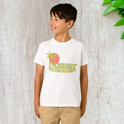 Palm Tree Sommer mit Sonne und Strand T-Shirt