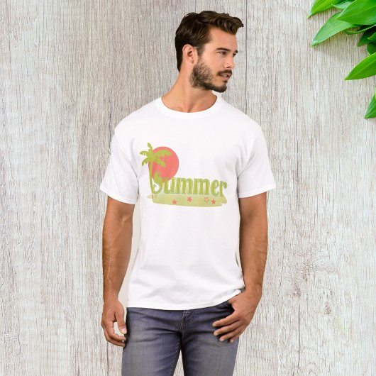 Palm Tree Sommer mit Sonne und Strand T-Shirt