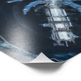 Palm Tree Space Station Fotodruck