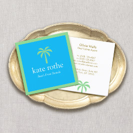 Palm Tree Square - Aufrufkarte für tropische Eigen Telefonnummerkarte