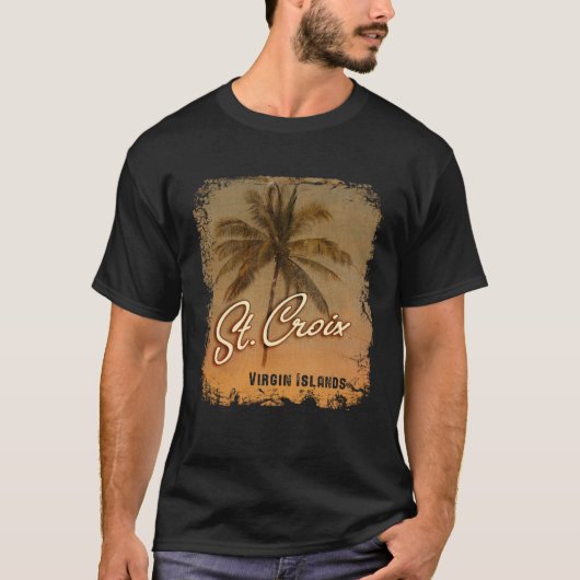 PALM TREE St Croix Virgin Islands T-Shirt (Vorderseite)