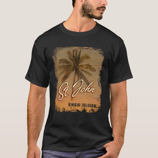 PALM TREE St. John Jungfrau Islands T-Shirt (Vorderseite)