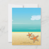 Palm tree & Starkstrand Hochzeit RSVP Karte (Rückseite)