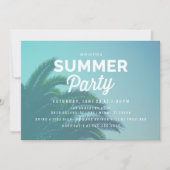 Palm Tree Summer Party Einladungen (Vorderseite)
