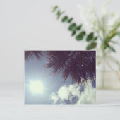 Palm Tree & Sun Postkarte (Stehend Vorderseite)