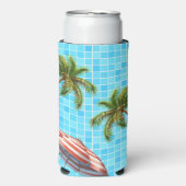 Palm Tree Sun Regenschirm Sommer Selters Dosenkühler (Seltzer Vorderseite)