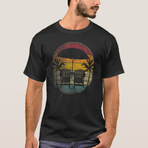 Palm Tree Sun Retro Beach Regenschirm tropischer S T-Shirt