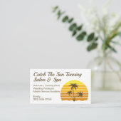 Palm Tree Sun Tanning Spray Tan Visitenkarte (Stehend Vorderseite)