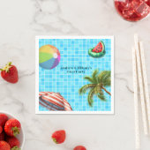 Palm Tree Sun Umbrella Beach Ball Pool Party Serviette (Beispiel)