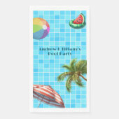 Palm Tree Sun Umbrella Beach Ball Pool Party Serviette (Vorderseite)