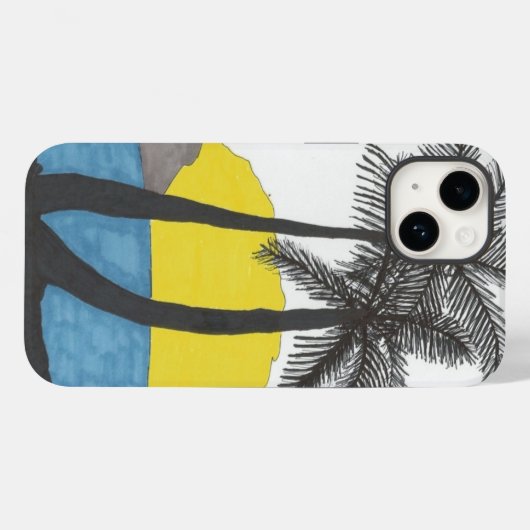 Palm Tree Sunrise Case-Mate iPhone Hülle (Rückseite (Horizontal))