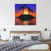 Palm Tree Sunrise Leinwanddruck (Insitu (Schlafzimmer))