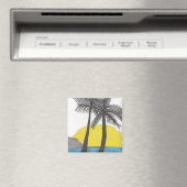 Palm Tree Sunrise Magnet (In Situ (Geschirrspüler))