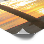 Palm Tree Sunrise Playa del Carmen Mexico Poster (Ecke)