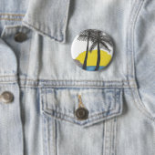 Palm Tree Sunrise Silhouette Button (Beispiel)
