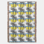 Palm Tree Sunrise Silhouette Decke (Vorderseite Vertikal)