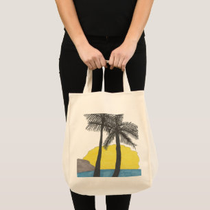 Palm Tree Sunrise Silhouette Tragetasche