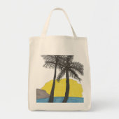 Palm Tree Sunrise Silhouette Tragetasche (Vorne)