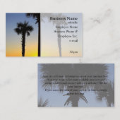 Palm Tree Sunset Business Cards Visitenkarte (Vorne/Hinten)