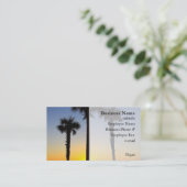 Palm Tree Sunset Business Cards Visitenkarte (Stehend Vorderseite)