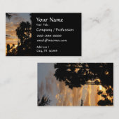 Palm Tree Sunset Custom Business Card Visitenkarte (Vorne/Hinten)