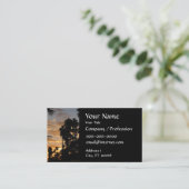 Palm Tree Sunset Custom Business Card Visitenkarte (Stehend Vorderseite)