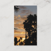Palm Tree Sunset Custom Business Card Visitenkarte (Rückseite)