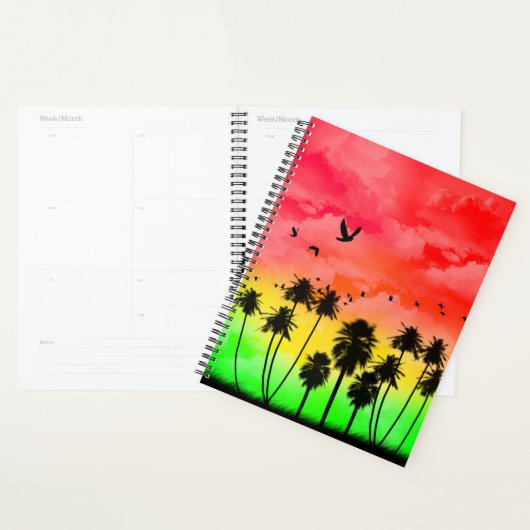 Palm Tree Sunset Design - Planer (Anzeige)