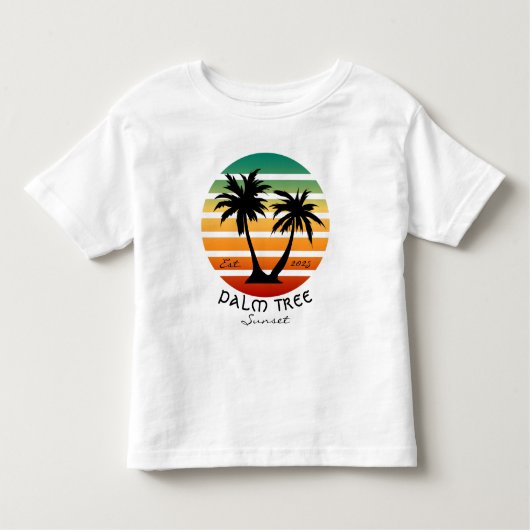 Palm Tree Sunset Kleinkind T-shirt (Vorderseite)