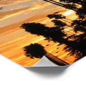Palm Tree Sunset Los Angeles Poster (Ecke)