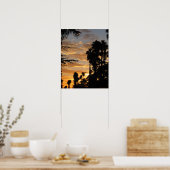 Palm Tree Sunset Los Angeles Poster (Küche)