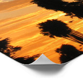Palm Tree Sunset Los Angeles Poster (Ecke)