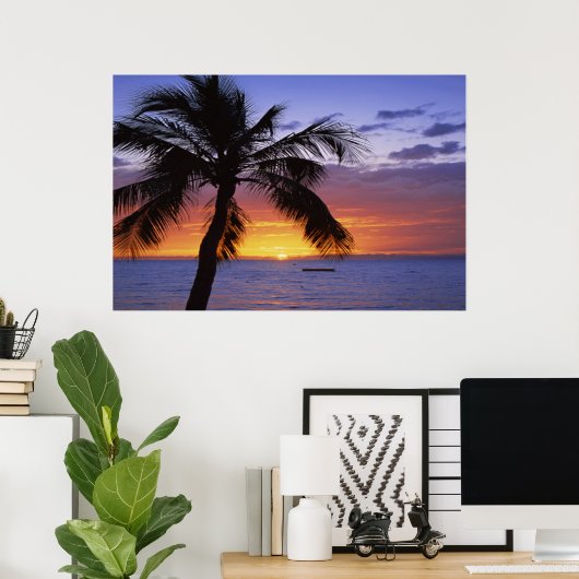 Palm Tree Sunset Poster (Heimbüro)