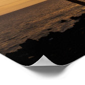 Palm tree sunset poster (Ecke)