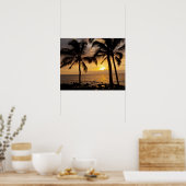 Palm tree sunset poster (Küche)