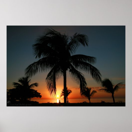 Palm Tree Sunset Poster (Vorne)