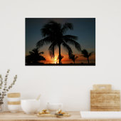 Palm Tree Sunset Poster (Küche)