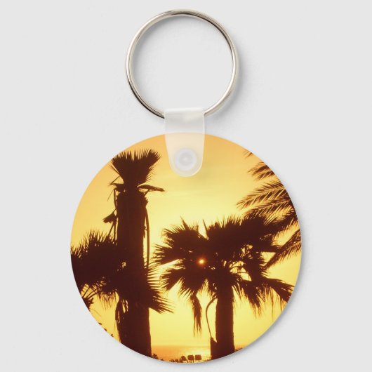 Palm Tree Sunset Schlüsselanhänger (Vorderseite)