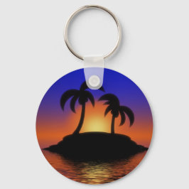 Palm Tree Sunset Schlüsselanhänger