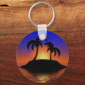 Palm Tree Sunset Schlüsselanhänger (Vorderseite)