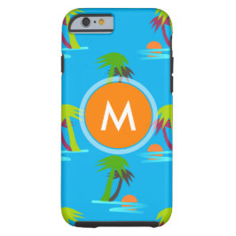 Palm Tree Sunset Sea Muster Monogram Iphone Case-Mate iPhone Hülle