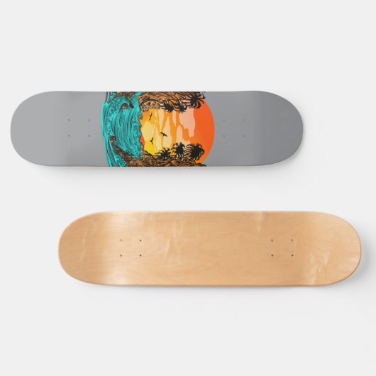Palm Tree Sunset Skateboard (Horizontal)