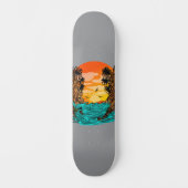 Palm Tree Sunset Skateboard (Vorderseite)