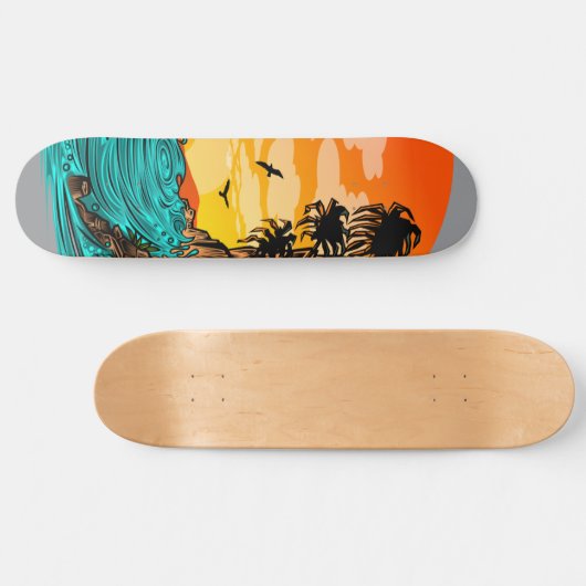 Palm Tree Sunset Skateboard (Horizontal)