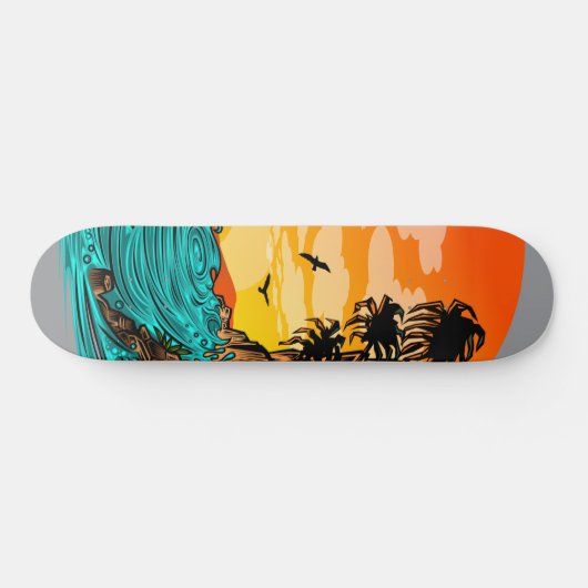 Palm Tree Sunset Skateboard (Horizontal)