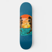 Palm Tree Sunset Skateboard (Vorderseite)