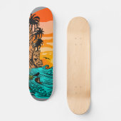Palm Tree Sunset Skateboard (Vorderseite)