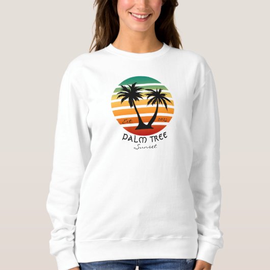 Palm Tree Sunset Sweatshirt (Vorderseite)