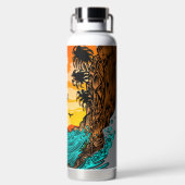 Palm Tree Sunset Trinkflasche (Rückseite)