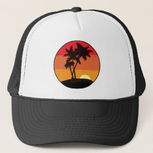 Palm Tree Sunset Truckerkappe
